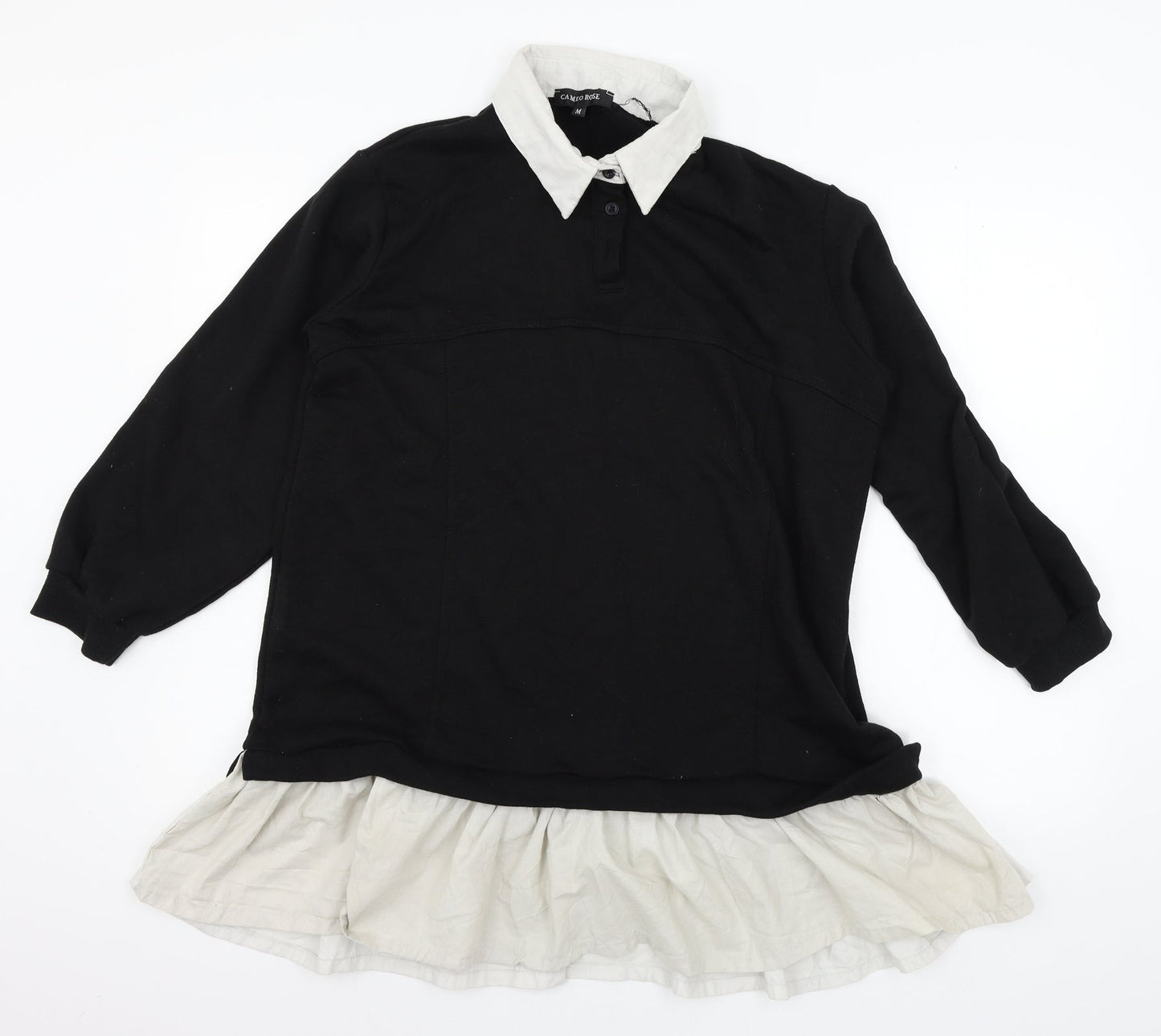 Cameo Rose Womens Black  Jersey Pullover Sweatshirt Size M