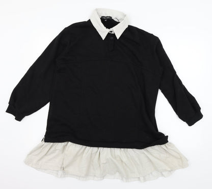 Cameo Rose Womens Black  Jersey Pullover Sweatshirt Size M