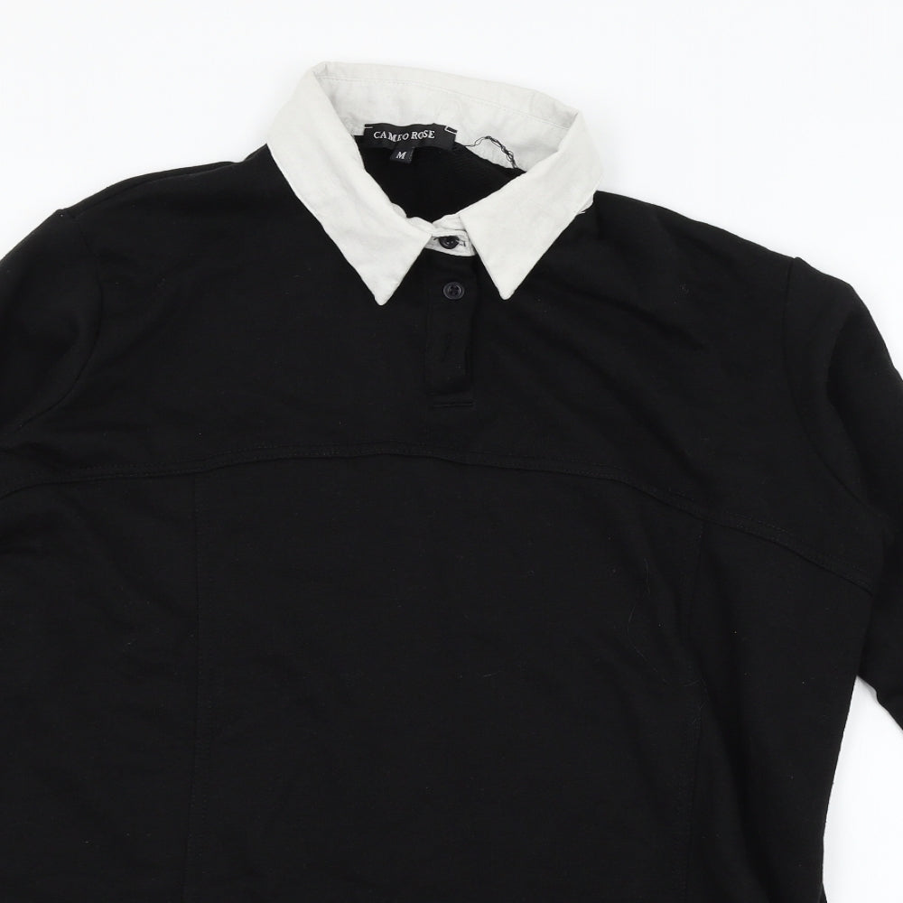 Cameo Rose Womens Black  Jersey Pullover Sweatshirt Size M