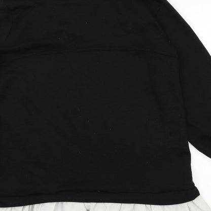 Cameo Rose Womens Black  Jersey Pullover Sweatshirt Size M
