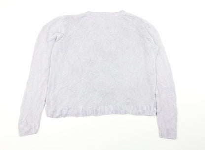 Womens UK Size M M&S Purple Pullover Jumper