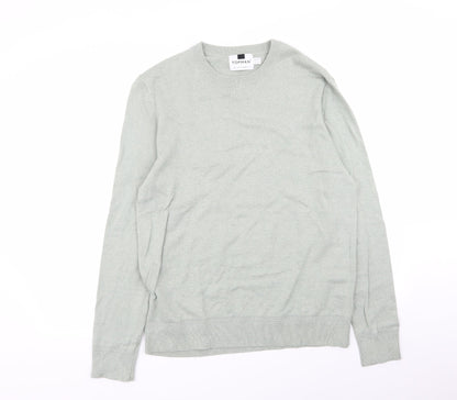 Topman Mens Green   Pullover Jumper Size L