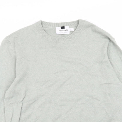 Topman Mens Green   Pullover Jumper Size L