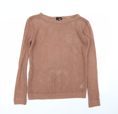 Womens UK Size 10 Topshop Brown Pullover Jumper