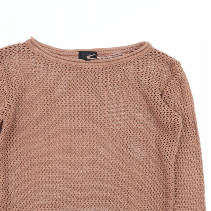 Womens UK Size 10 Topshop Brown Pullover Jumper
