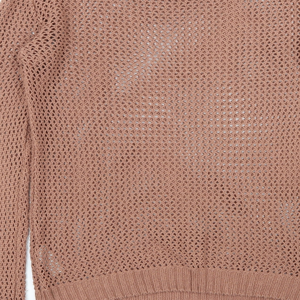Womens UK Size 10 Topshop Brown Pullover Jumper