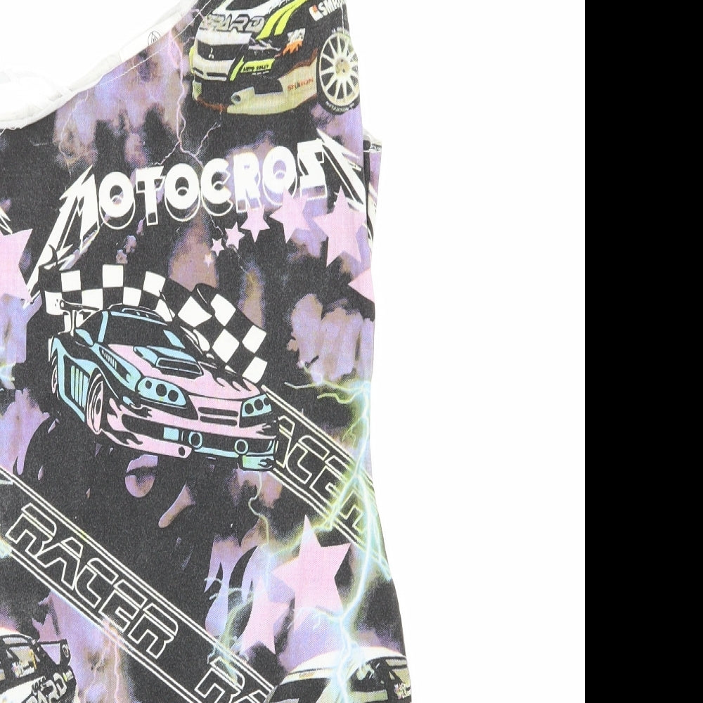 Missguided Womens Multicoloured Geometric  A-Line  Size 10