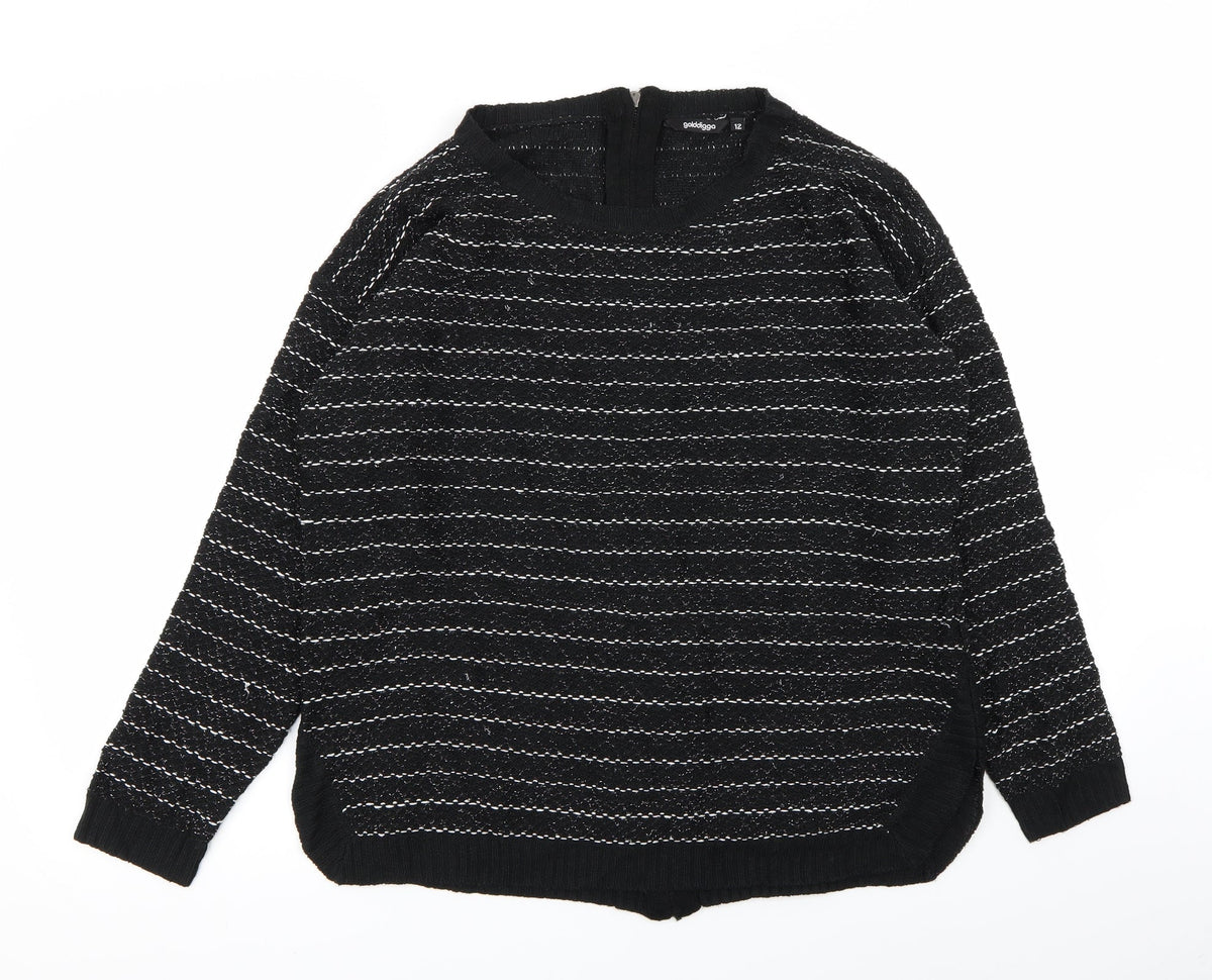 Womens UK Size 12 goldigga Black Pullover Jumper