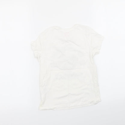 Primark Girls White   Basic T-Shirt Size 6-7 Years