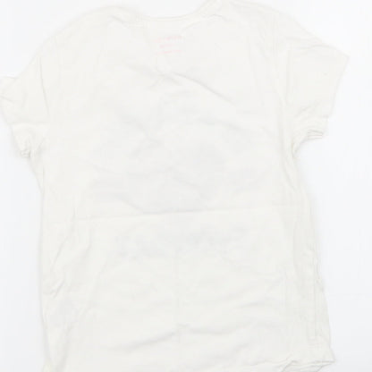 Primark Girls White   Basic T-Shirt Size 6-7 Years