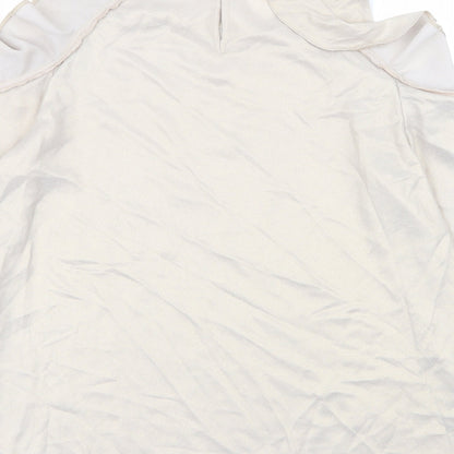 Womens UK Size 8 Dorothy Perkins Beige Basic Blouse