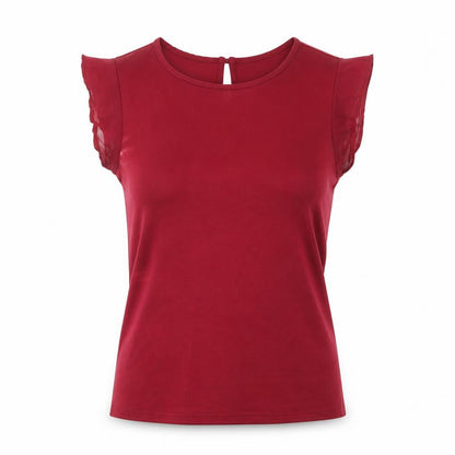 Womens UK Size 6 New Look Red Basic Blouse