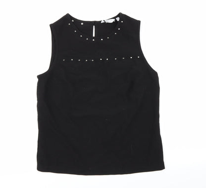 Womens UK Size 6 New Look Black Basic Blouse