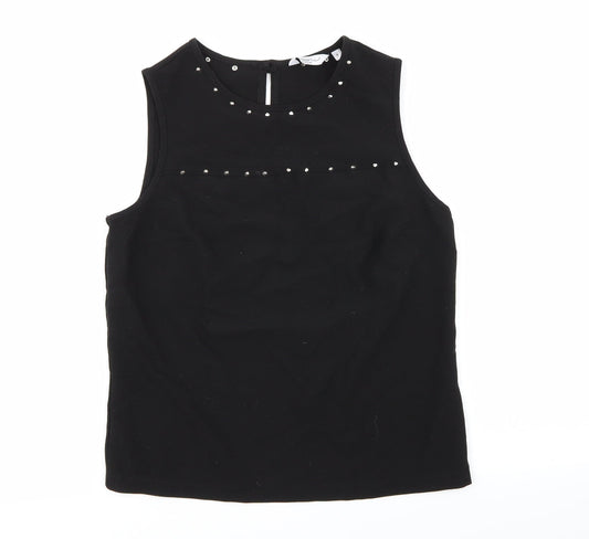 Womens UK Size 6 New Look Black Basic Blouse