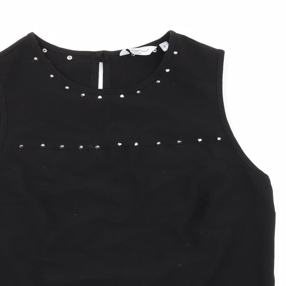 Womens UK Size 6 New Look Black Basic Blouse