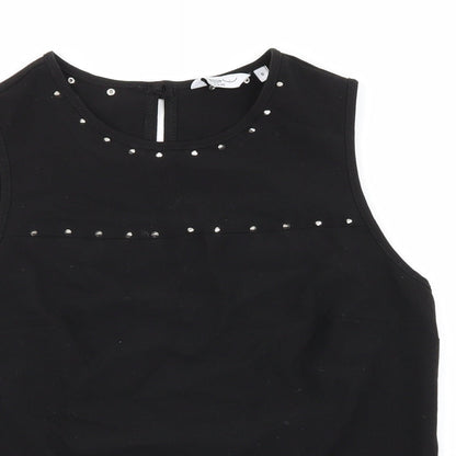 Womens UK Size 6 New Look Black Basic Blouse