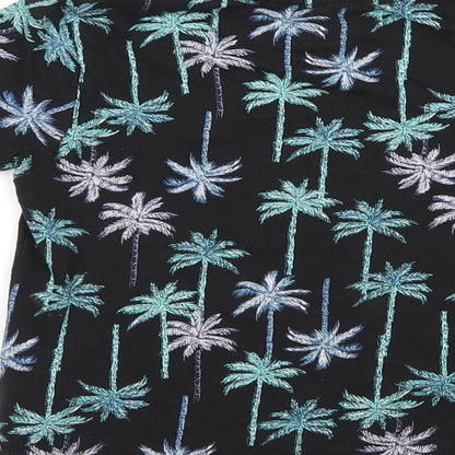 Primark Boys Black Floral  Basic T-Shirt Size 4-5 Years