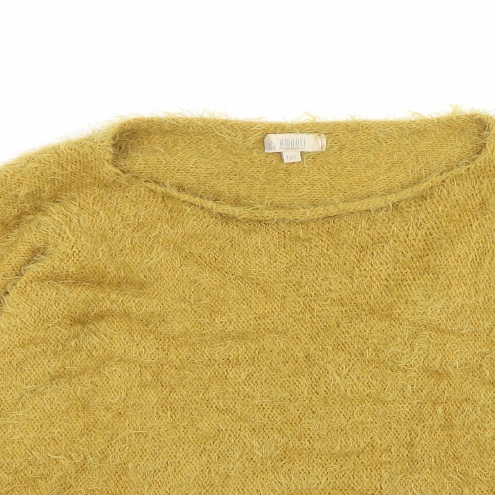 Womens UK Size M Amanti Yellow Pullover Jumper