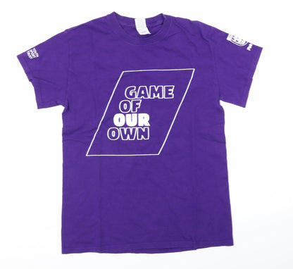 Mens UK Size S Gildan Purple  T-Shirt