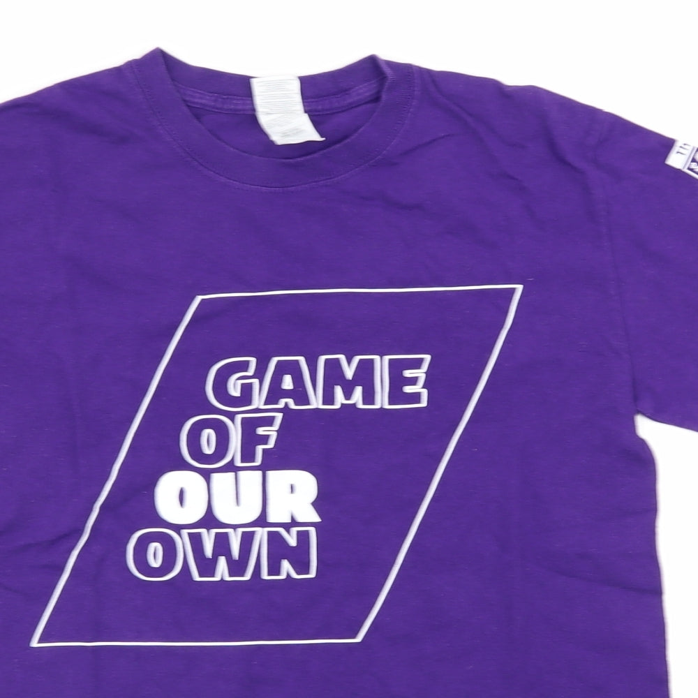 Mens UK Size S Gildan Purple  T-Shirt