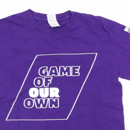 Mens UK Size S Gildan Purple  T-Shirt