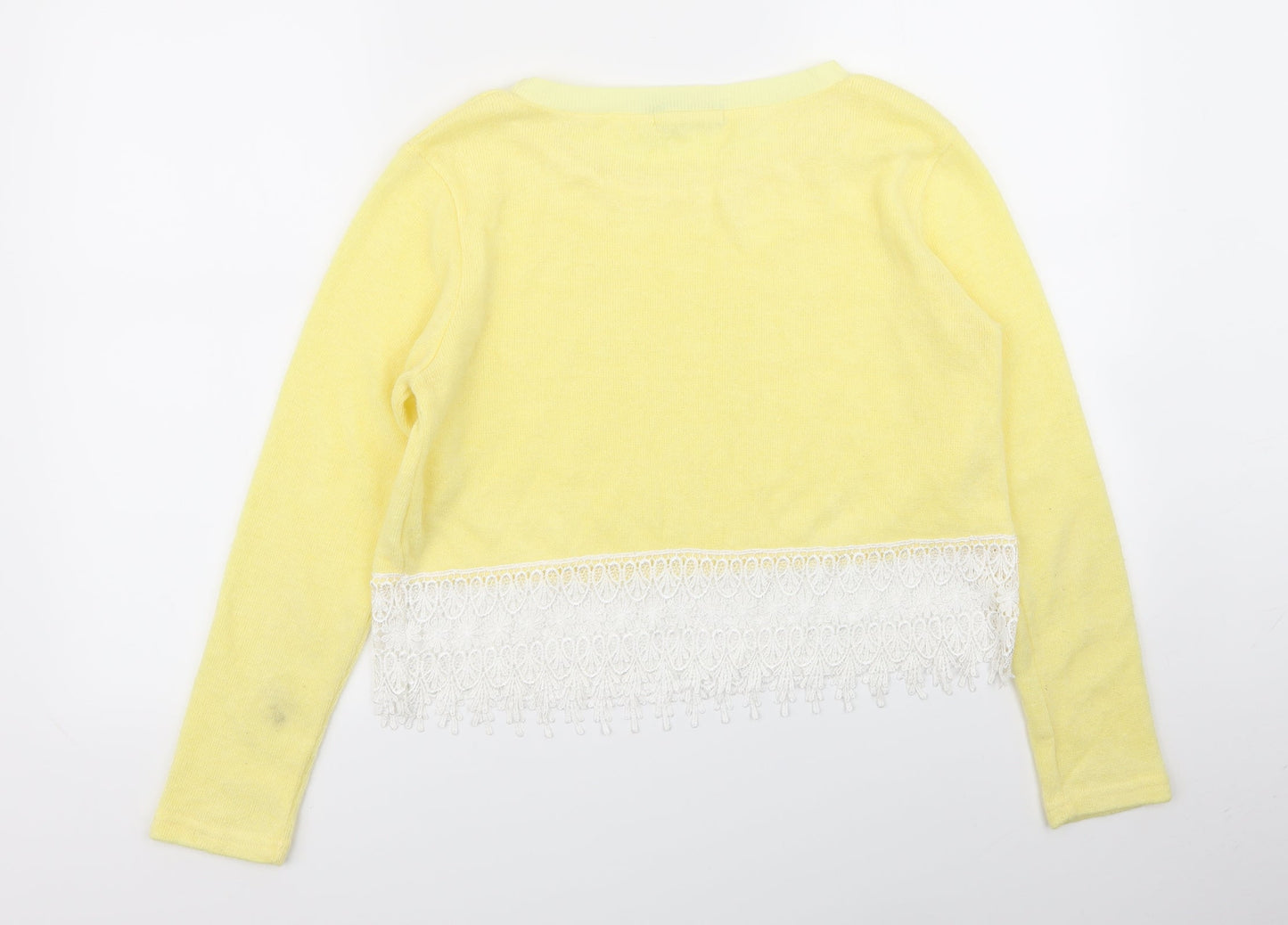 Womens UK Size M Missguided Yellow Pullover Jumper