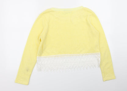 Womens UK Size M Missguided Yellow Pullover Jumper