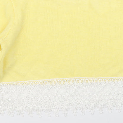 Womens UK Size M Missguided Yellow Pullover Jumper
