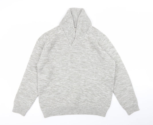Front view of ACW 58 men’s grey jumper, size L