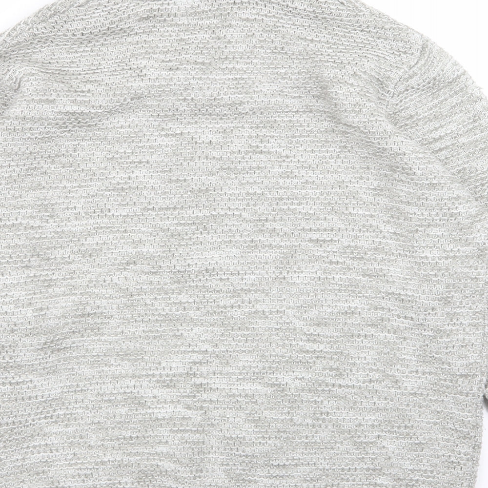 Brand and care label for ACW 58 men’s grey jumper, size L