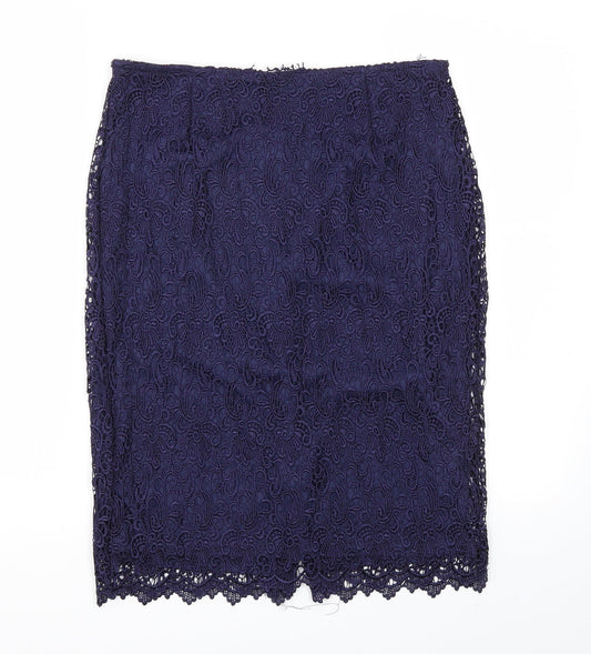 Redoute Womens Blue   A-Line Skirt Size 10