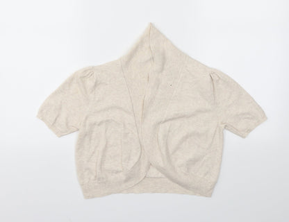 Womens UK Size 8 BHS Beige Cardigan Jumper