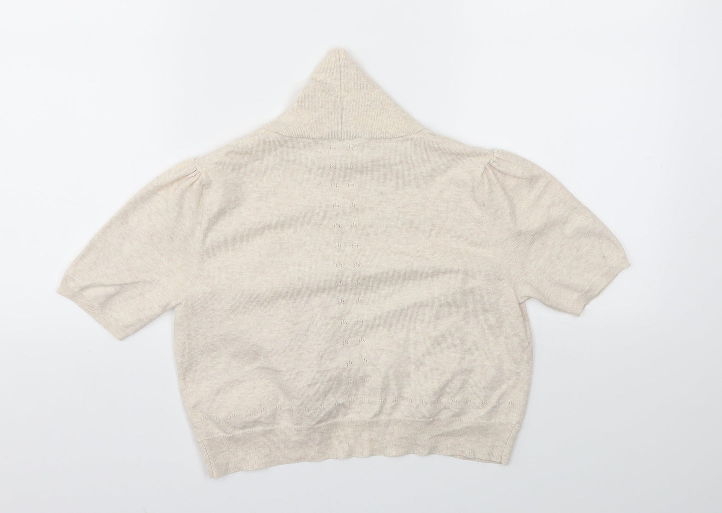 Womens UK Size 8 BHS Beige Cardigan Jumper