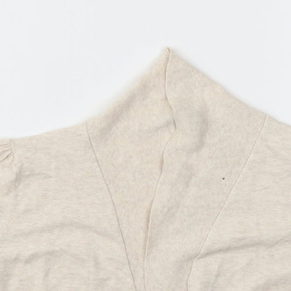 Womens UK Size 8 BHS Beige Cardigan Jumper