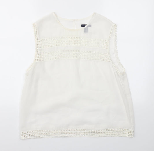 Womens UK Size XL Gap Ivory Basic Blouse