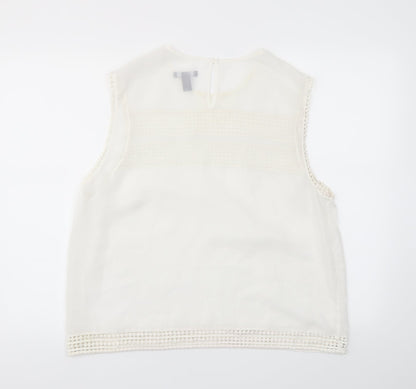 Womens UK Size XL Gap Ivory Basic Blouse