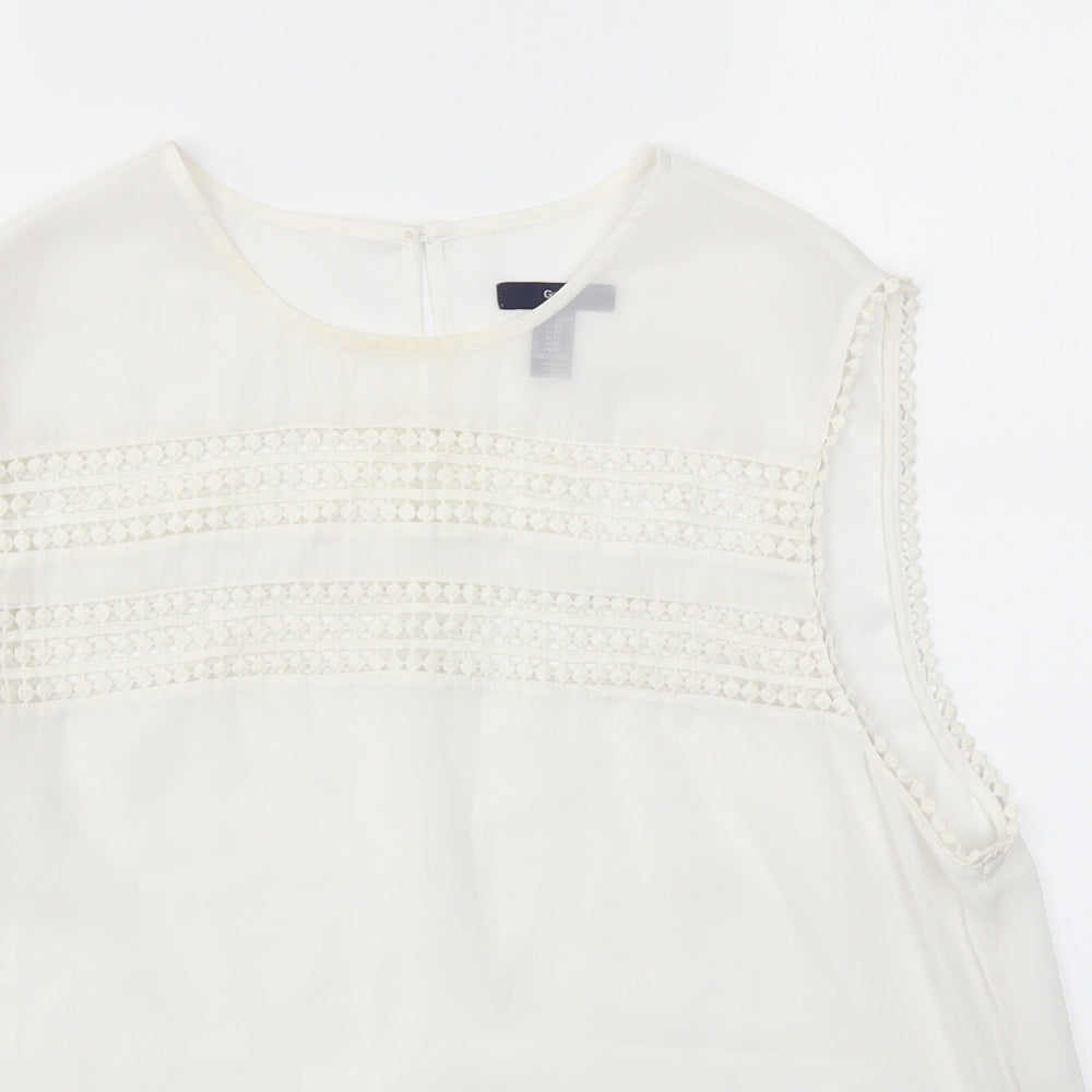 Womens UK Size XL Gap Ivory Basic Blouse