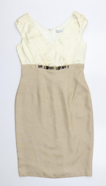 shubette Womens Gold   Fit & Flare  Size 12