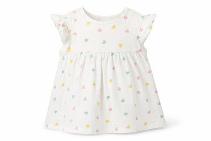 H&M Girls Multicoloured Geometric  Basic T-Shirt Size 3-6 Months