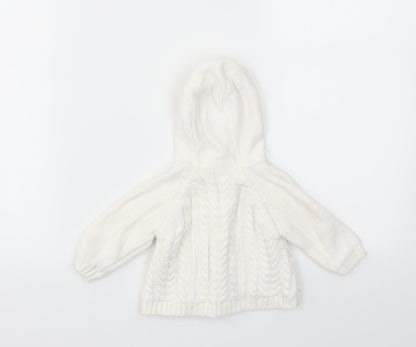 Mini Club Girls White   Basic Jacket Jacket Size 0-3 Months