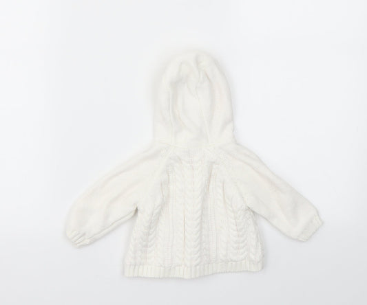 Mini Club Girls White   Basic Jacket Jacket Size 0-3 Months
