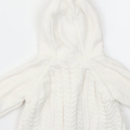 Mini Club Girls White   Basic Jacket Jacket Size 0-3 Months