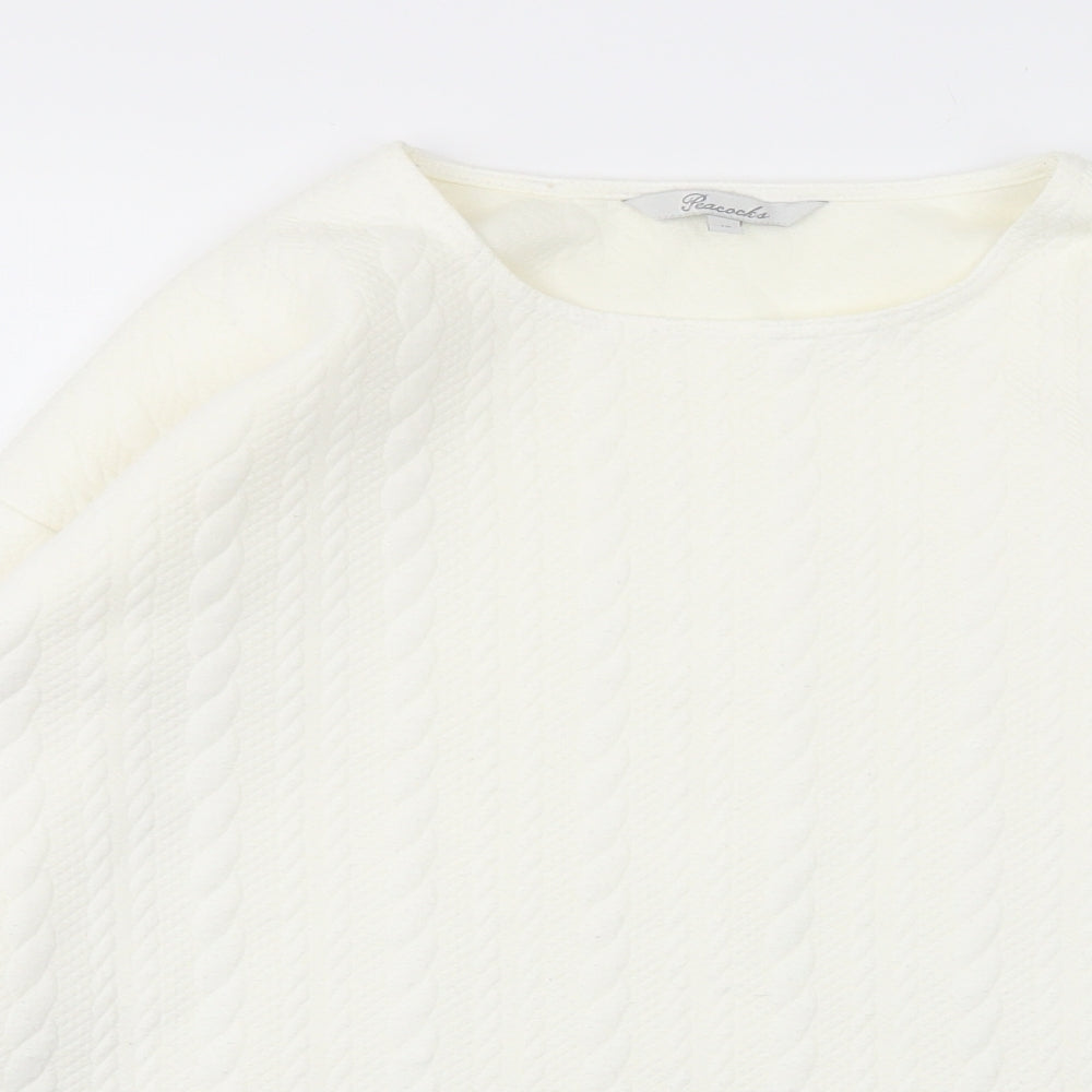 Peacokcs Womens Ivory   Basic T-Shirt Size 12
