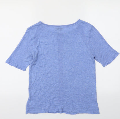 Womens UK Size 10 NEXT Blue Basic T-Shirt