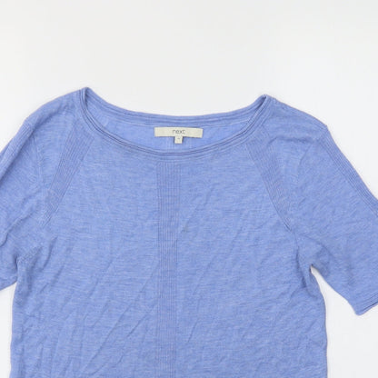 Womens UK Size 10 NEXT Blue Basic T-Shirt