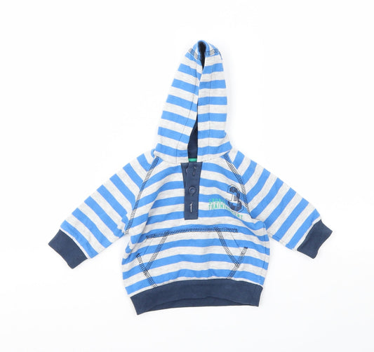 F&F Boys Blue Striped  Pullover Jumper Size 0-3 Months