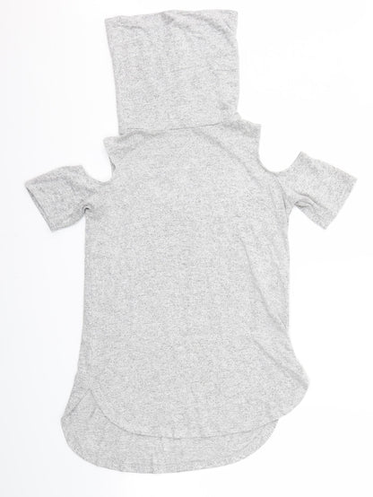 Womens UK Size 8 Select Grey Basic T-Shirt