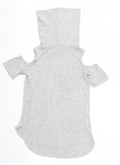 Womens UK Size 8 Select Grey Basic T-Shirt