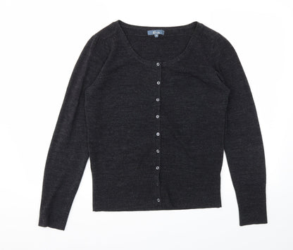 Womens UK Size 10 EVIE Grey Cardigan Jumper
