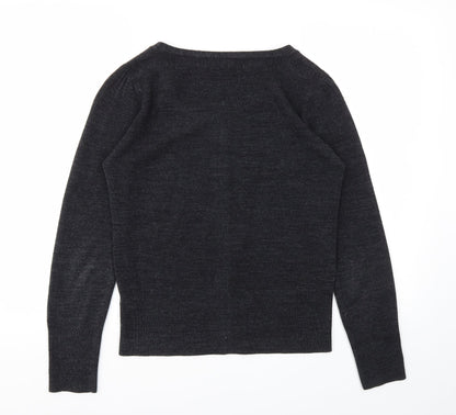 Womens UK Size 10 EVIE Grey Cardigan Jumper